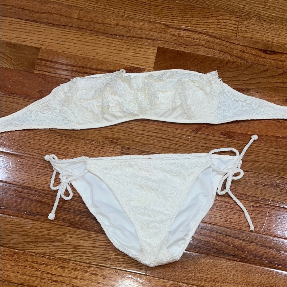 Victoria's Secret White Crocheted Swimsuit